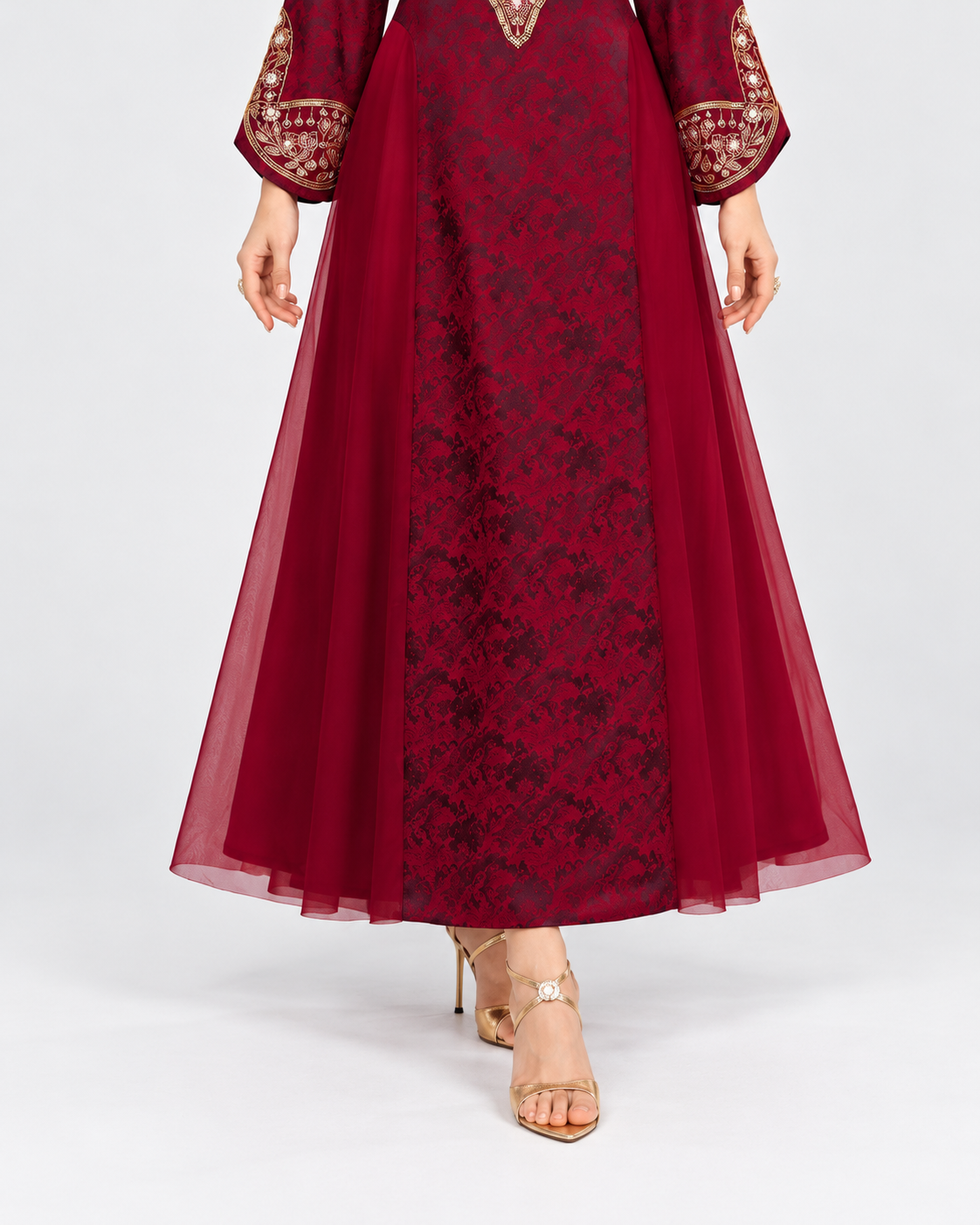 Hafsa Gold Embroidered Abaya JILBAYA