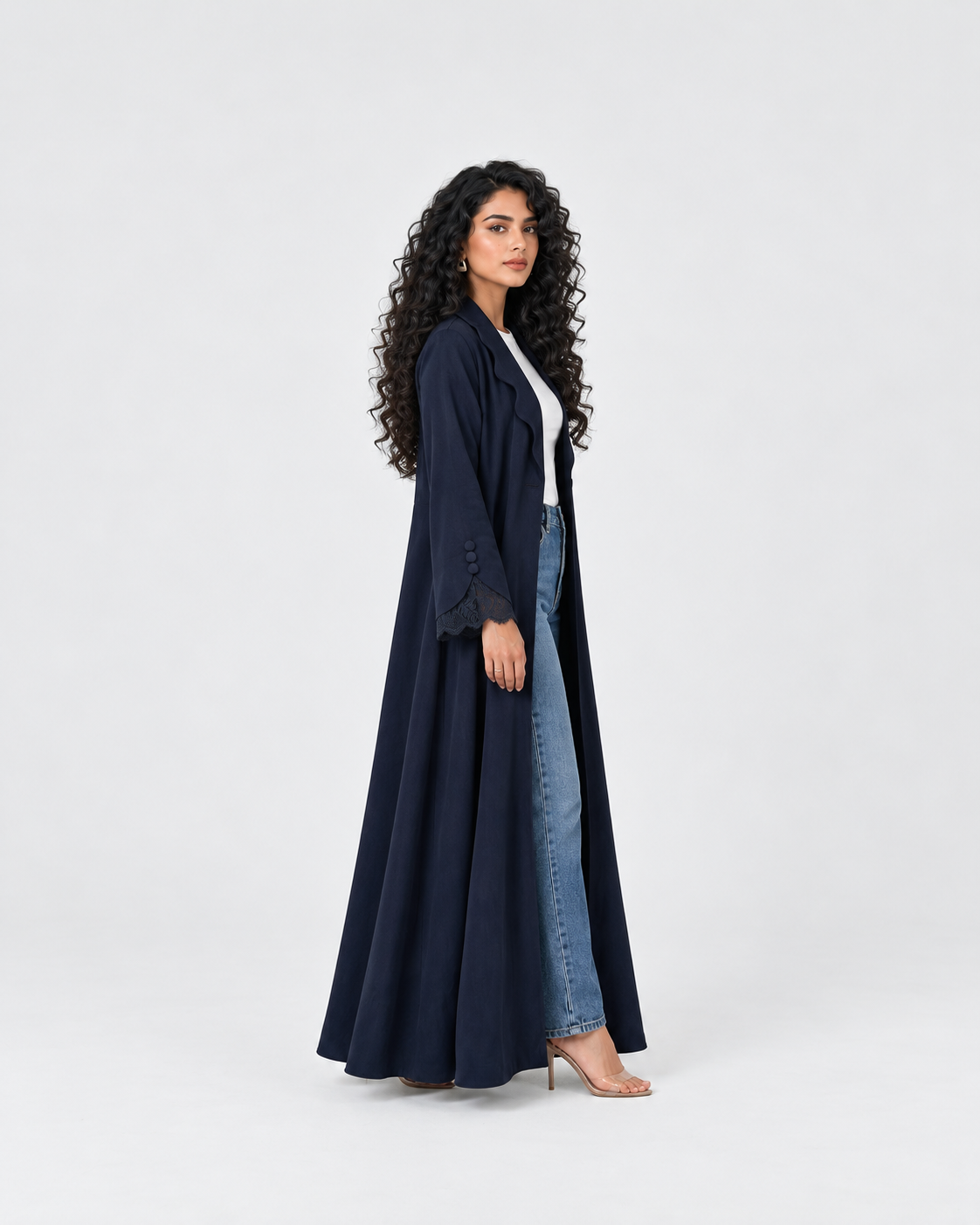 Areej Lace Cuff Open Abaya JILBAYA