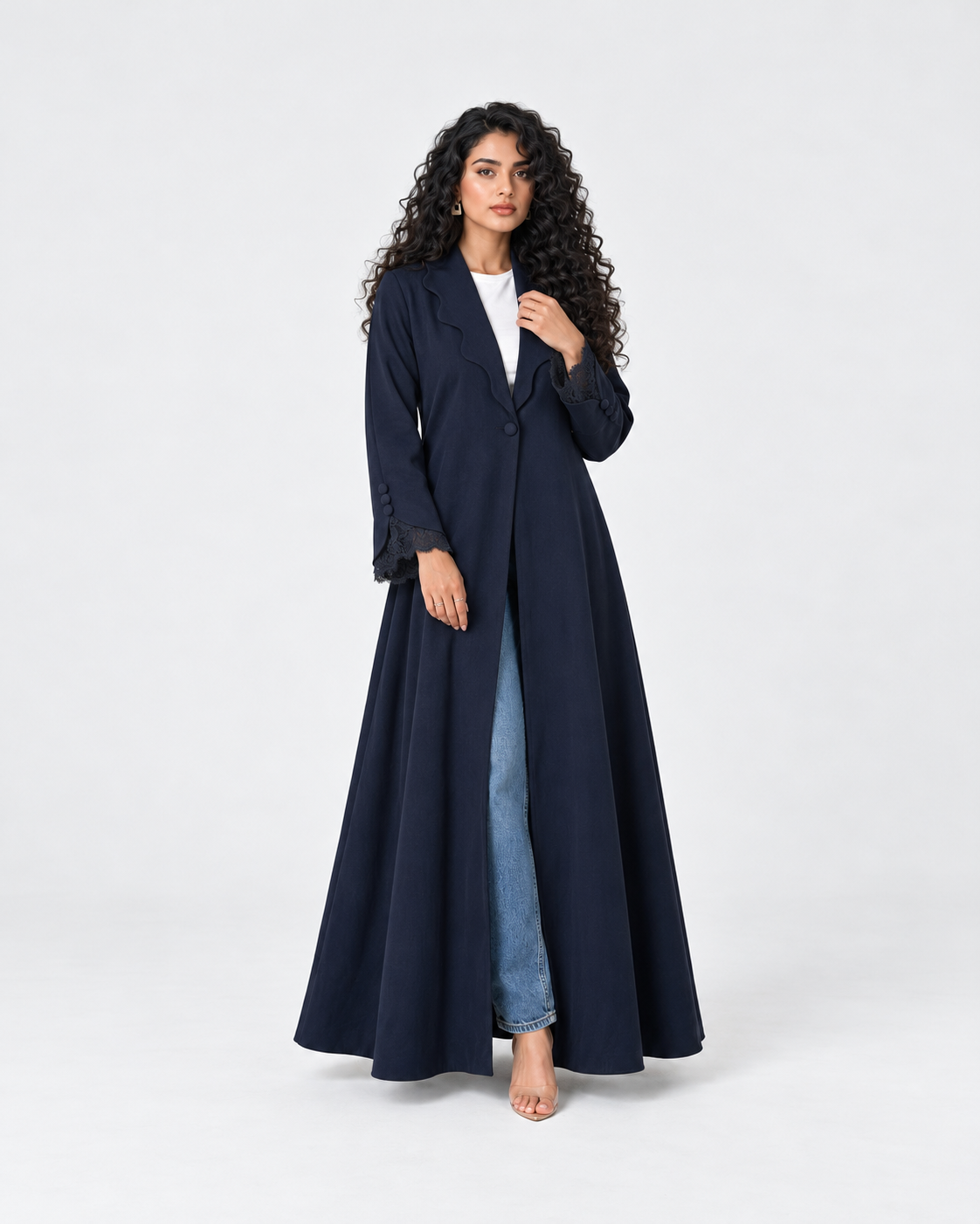 Areej Lace Cuff Open Abaya JILBAYA