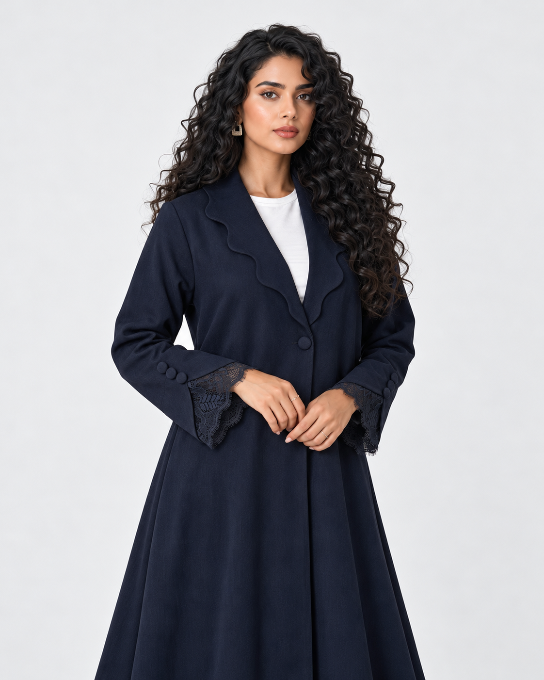 Areej Lace Cuff Open Abaya JILBAYA