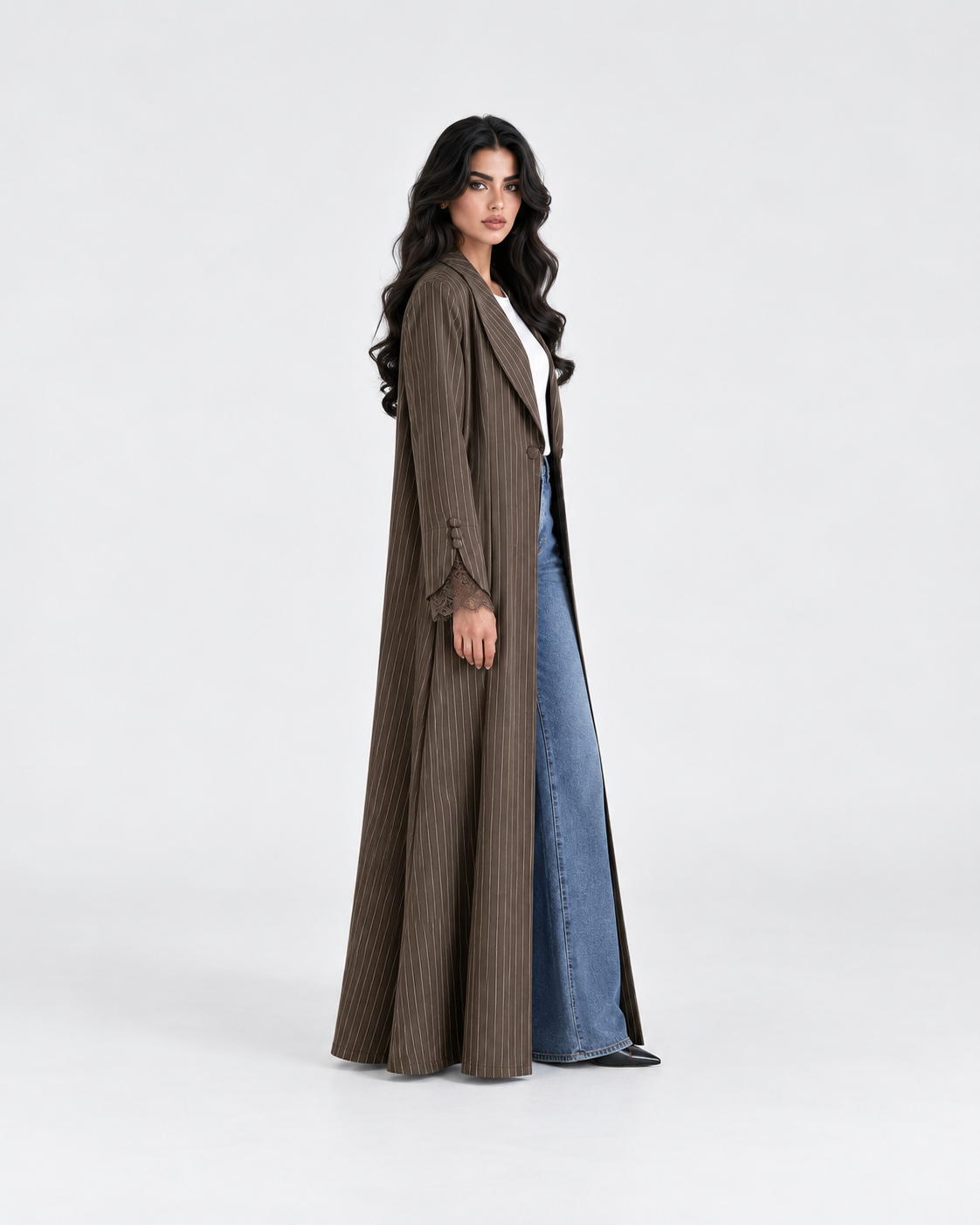 Areej Lace Cuff Open Abaya JILBAYA