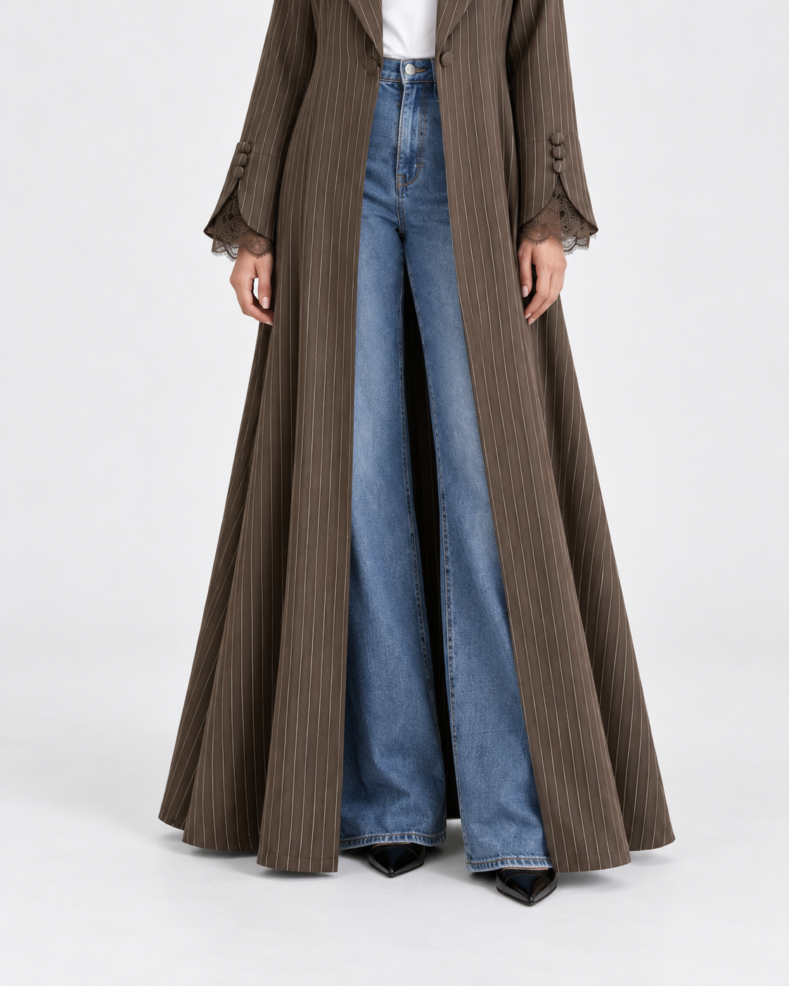 Areej Lace Cuff Open Abaya JILBAYA