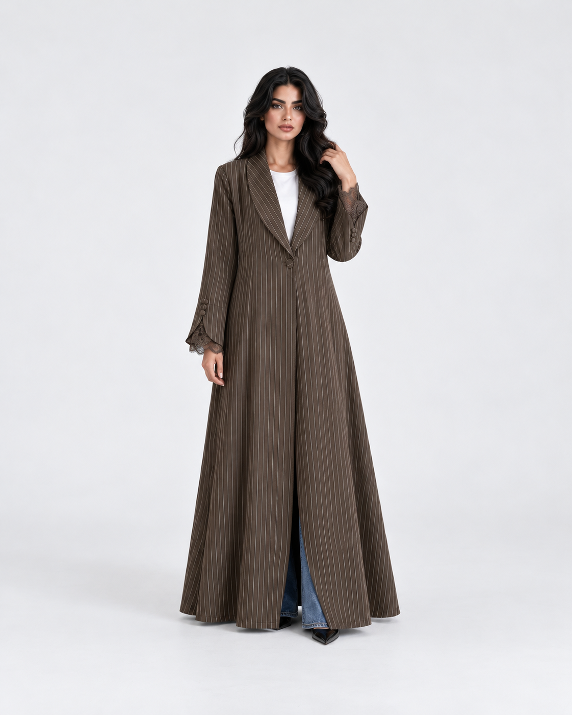 Areej Lace Cuff Open Abaya JILBAYA