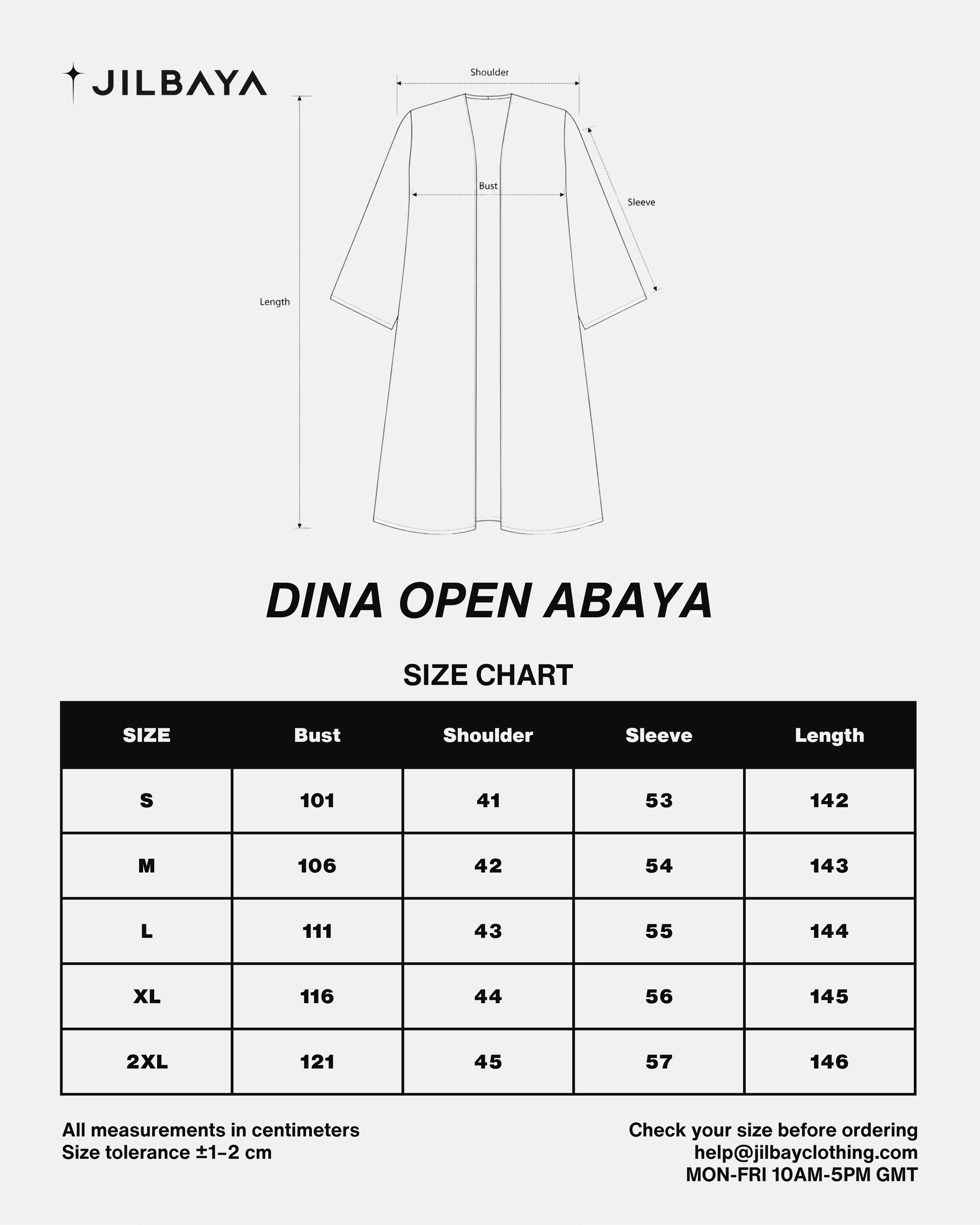 Dina Open Abaya with Dotted Sleeves & Matching Scarf JILBAYA