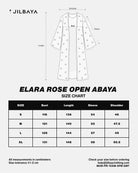 Elara Rose Open Abaya with Matching Scarf JILBAYA
