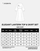 Elegant Lantern Sleeve Top & Skirt Set JILBAYA