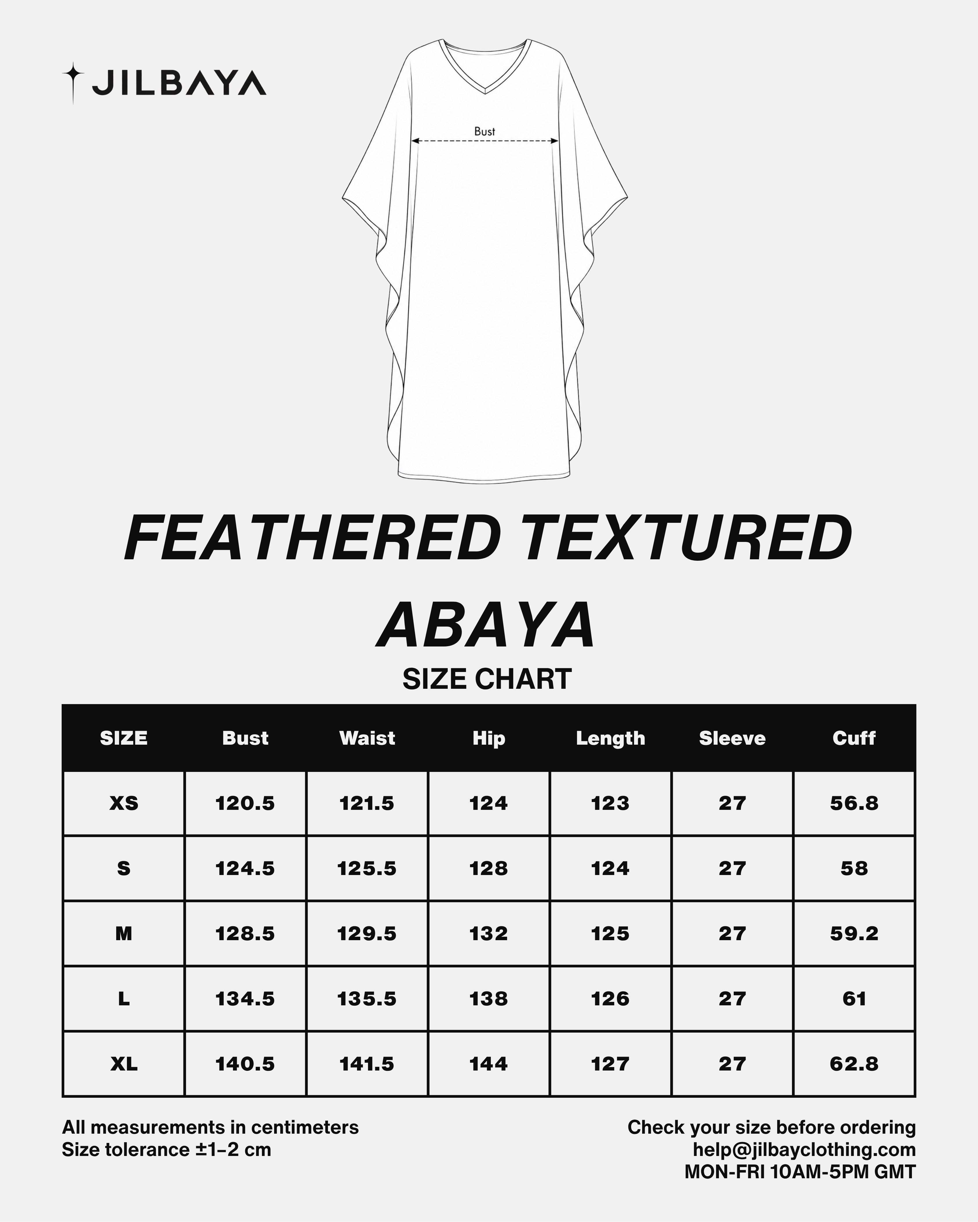 Feathered Texture Abaya JILBAYA