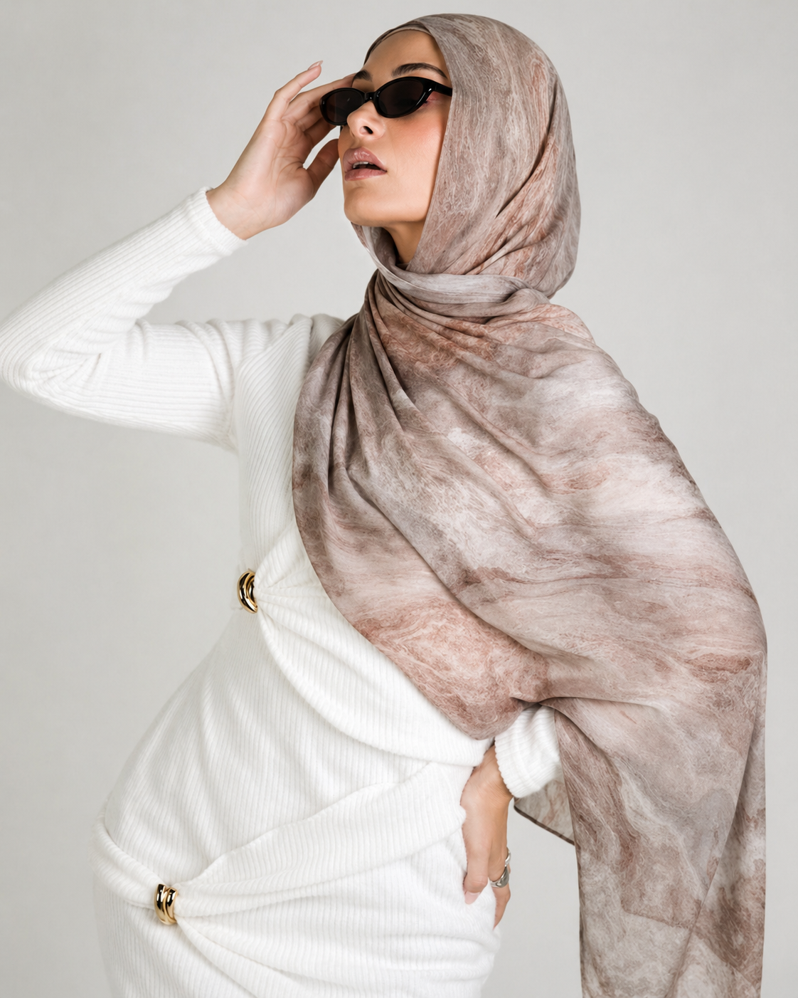 Blush Marble Hijab JILBAYA