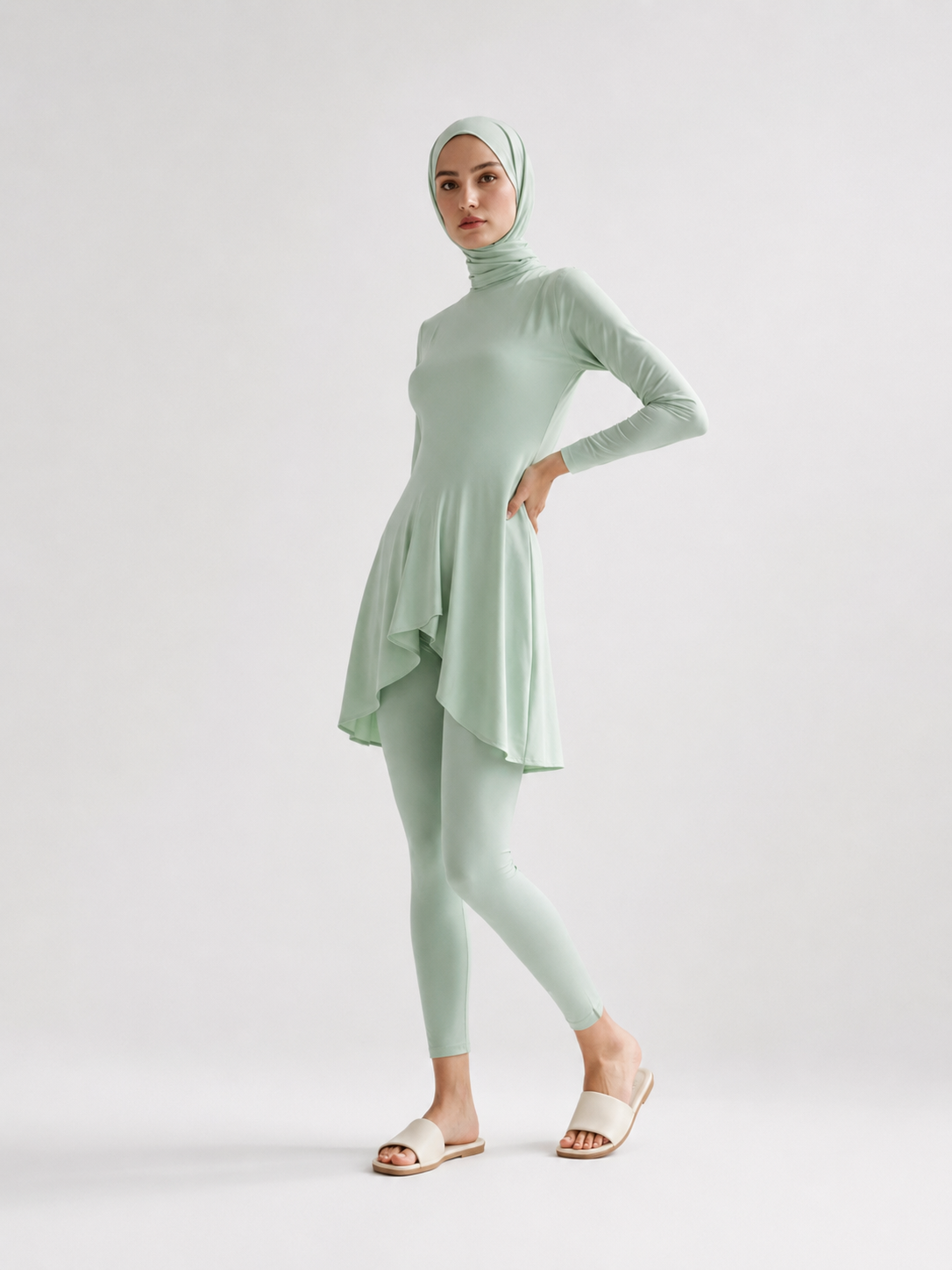 Ayla Flow Burkini Set – Mint JILBAYA