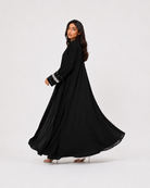 Safa Pearl Embellished Abaya with Matching Scarf JILBAYA