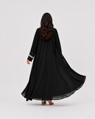 Safa Pearl Embellished Abaya with Matching Scarf JILBAYA