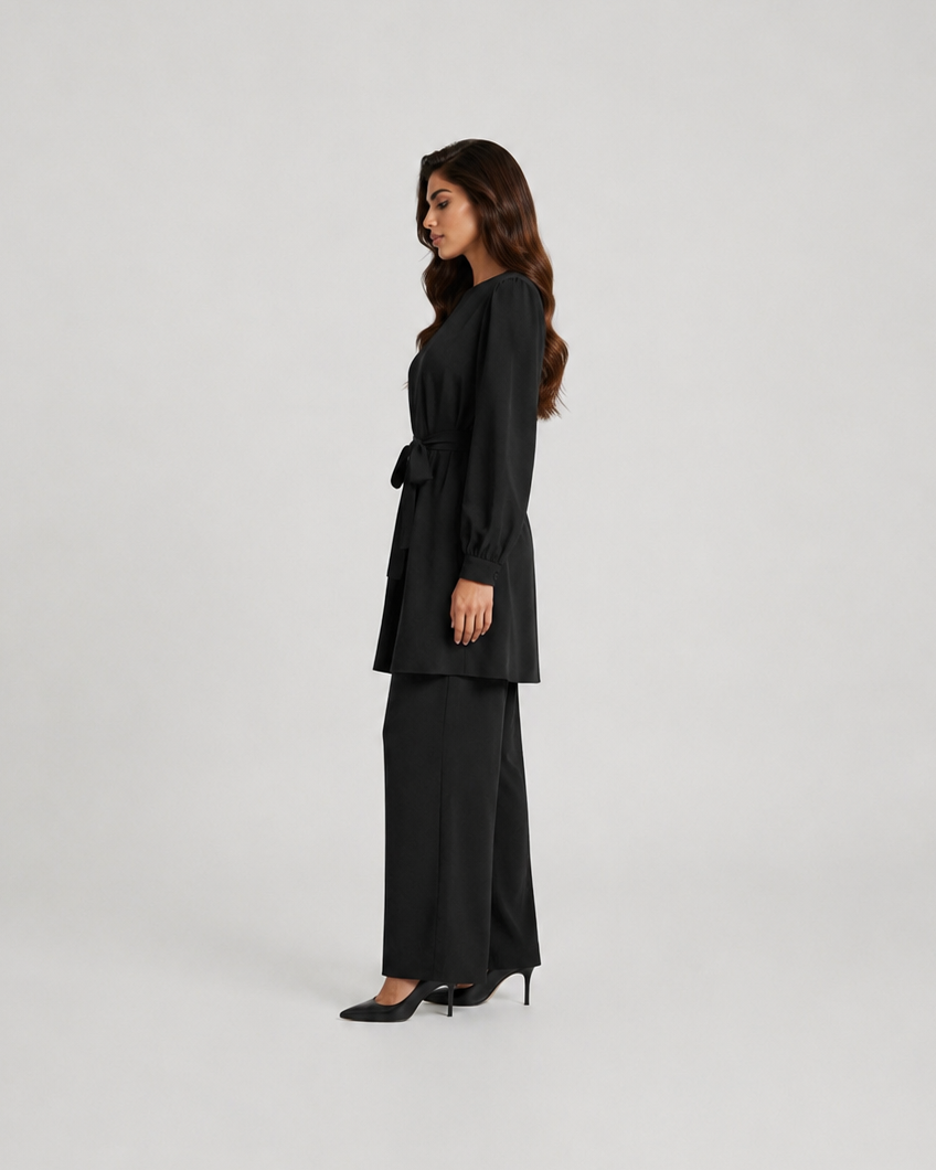 Tie-Waist Wide-Leg Co-Ord Set JILBAYA