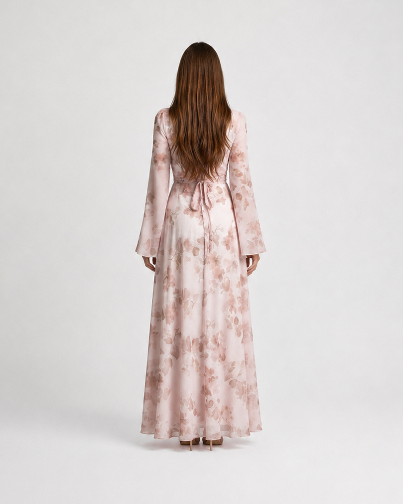 Delicate Floral Maxi Dress JILBAYA