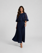 Pleated Skirt & Floral Cape Set JILBAYA