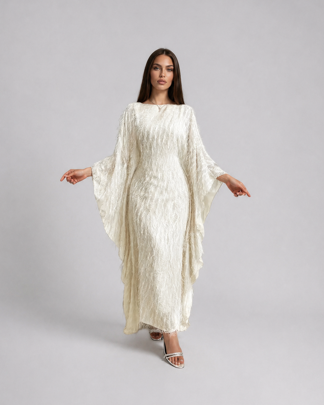 Feathered Texture Abaya JILBAYA