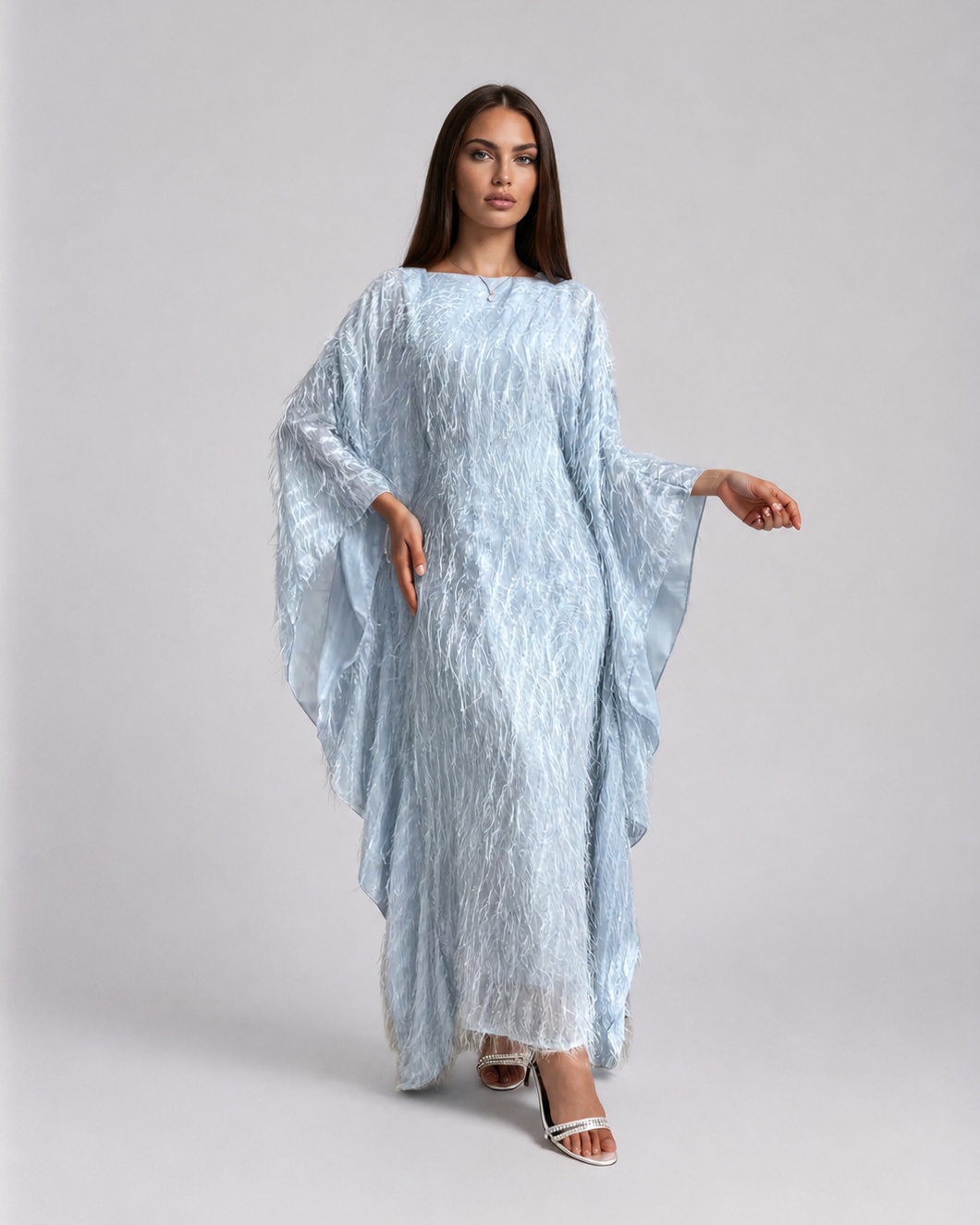 Feathered Texture Abaya JILBAYA