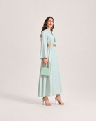 Textured Belted Abaya JILBAYA