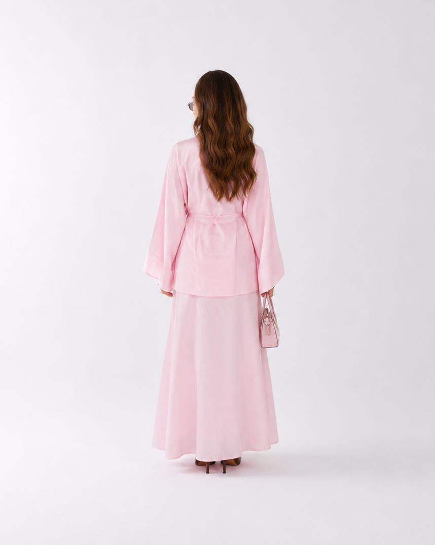 Noura Belted Shirt Co-Ord Set (Copy) JILBAYA