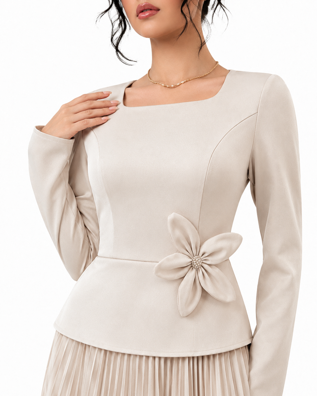 Leena Floral Pleated Dress JILBAYA