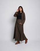 Open Abaya Cardigan & Ruched Skirt Co-Ord Set JILBAYA
