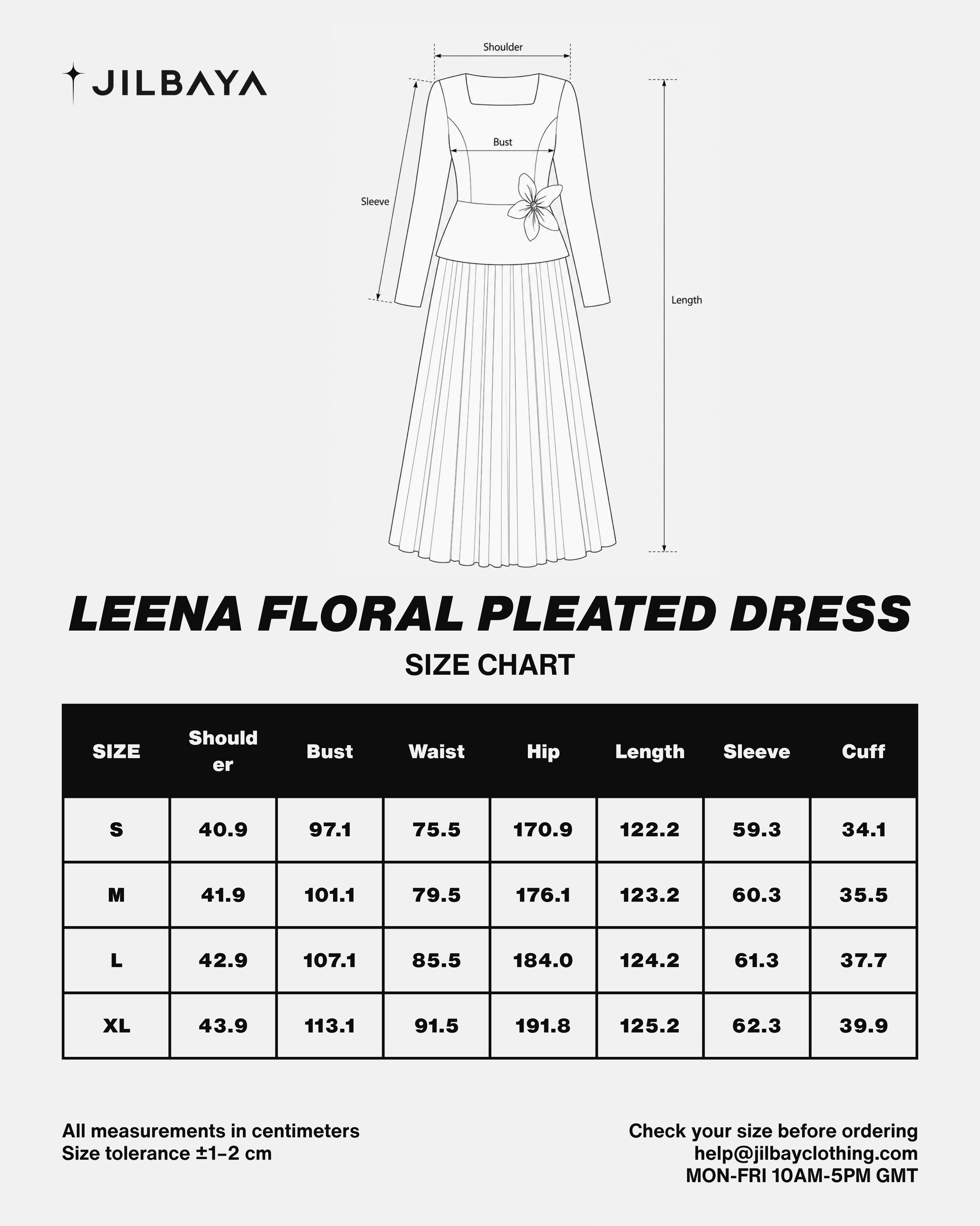 Leena Floral Pleated Dress JILBAYA