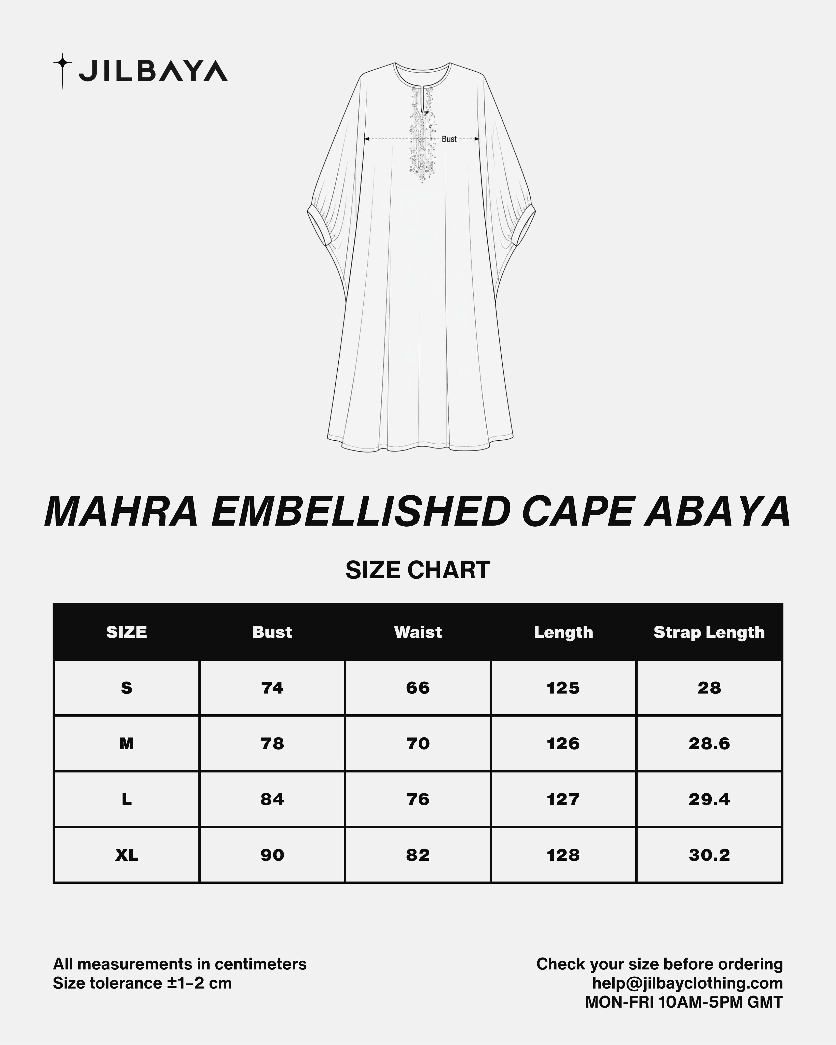 Mahra Embellished Cape Abaya JILBAYA