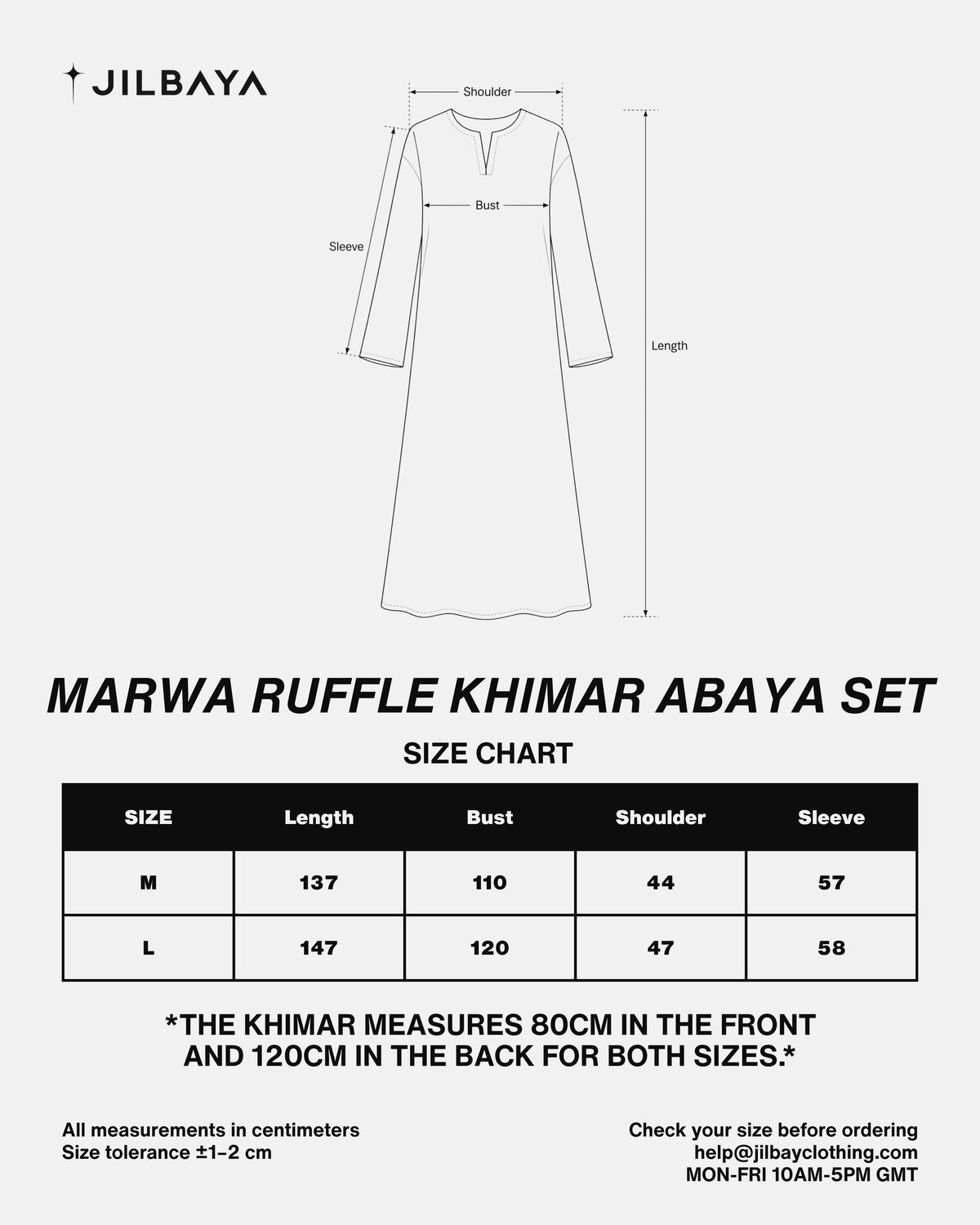 Marwa Ruffle Khimar Abaya Set JILBAYA
