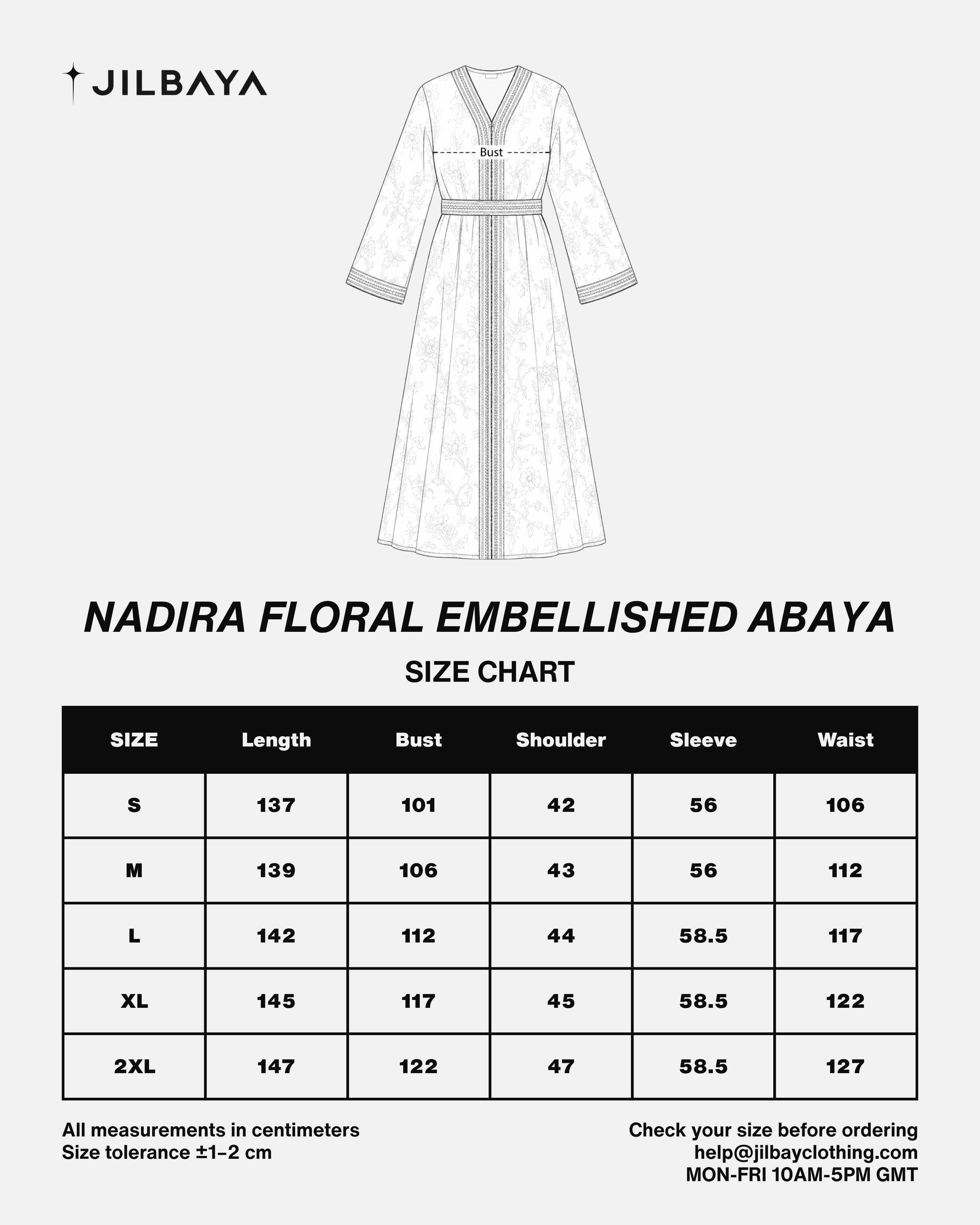 Nadira Floral Embellished Abaya JILBAYA