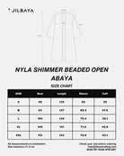 Nyla Shimmer Beaded Open Abaya JILBAYA