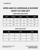 Open Abaya Cardigan & Ruched Skirt Co-Ord Set JILBAYA