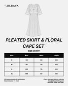 Pleated Skirt & Floral Cape Set JILBAYA
