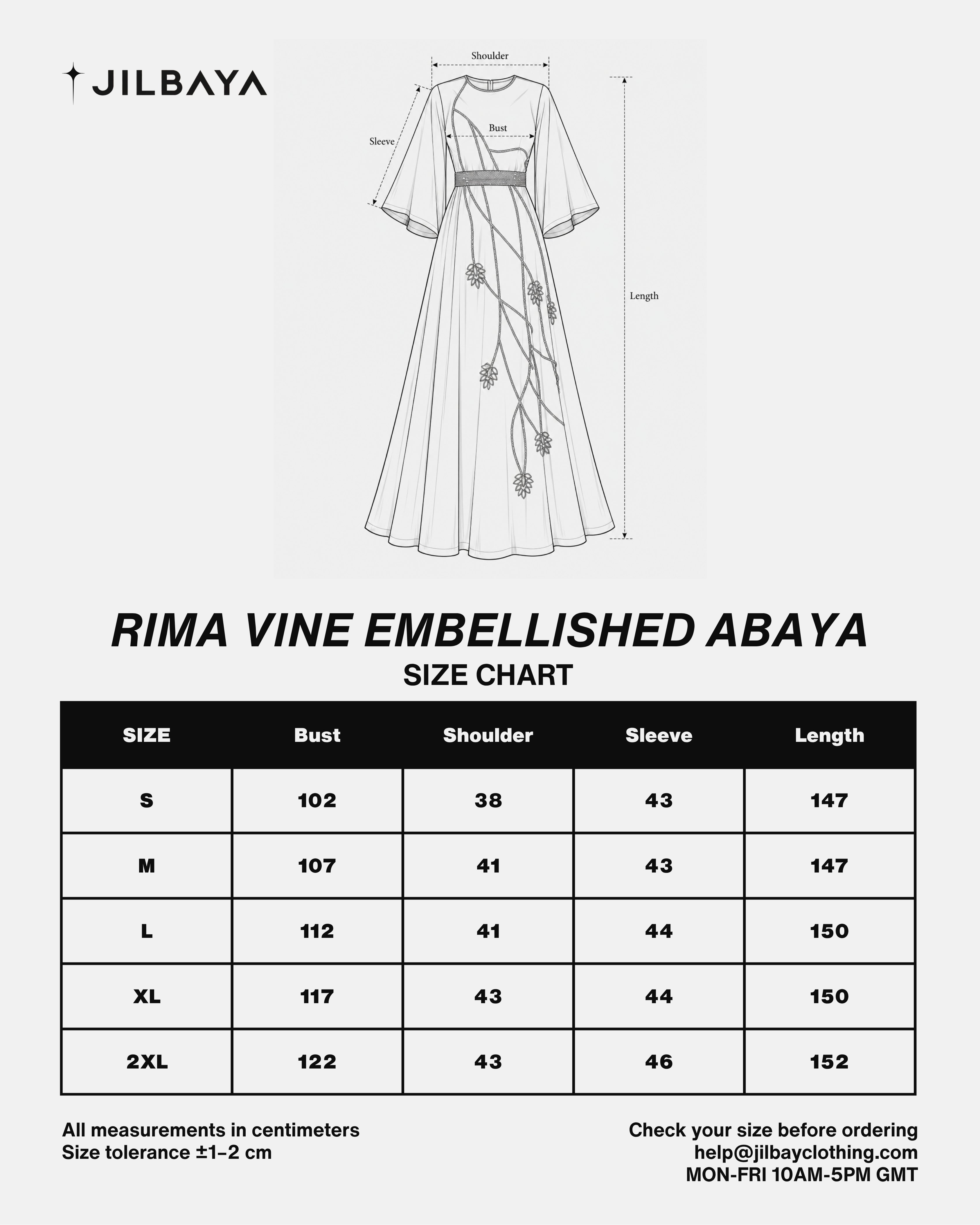 Rima Vine Embellished Abaya JILBAYA