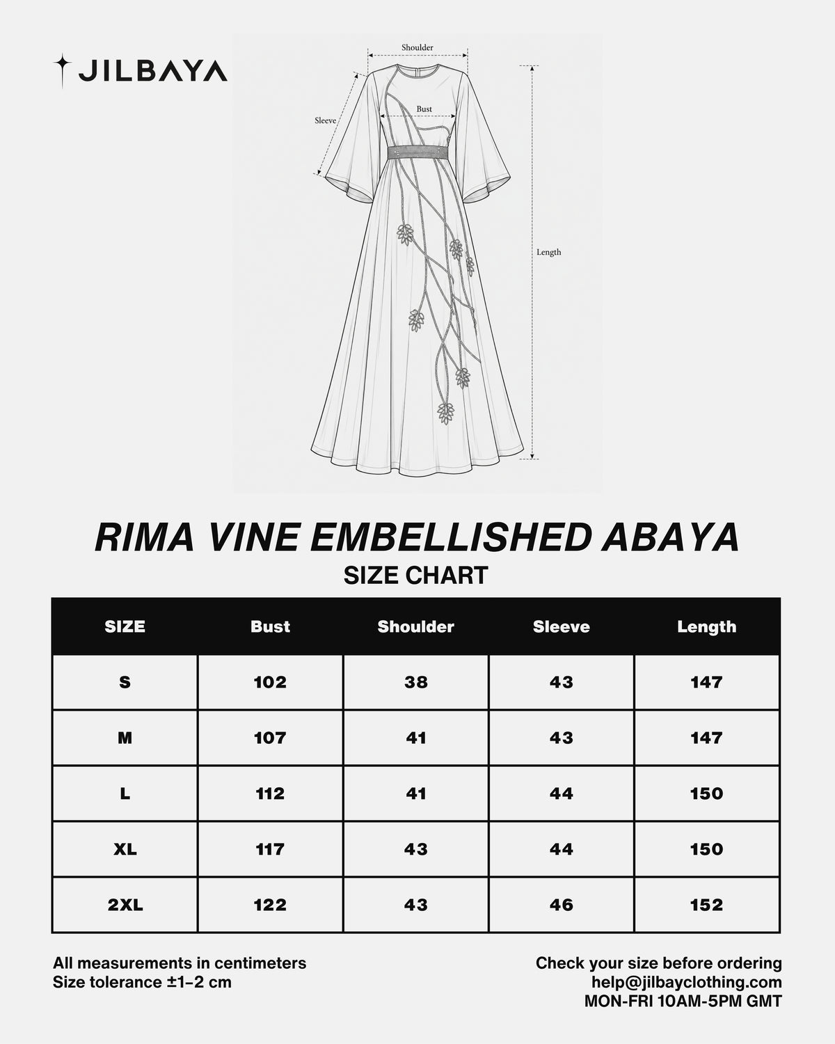 Rima Vine Embellished Abaya JILBAYA