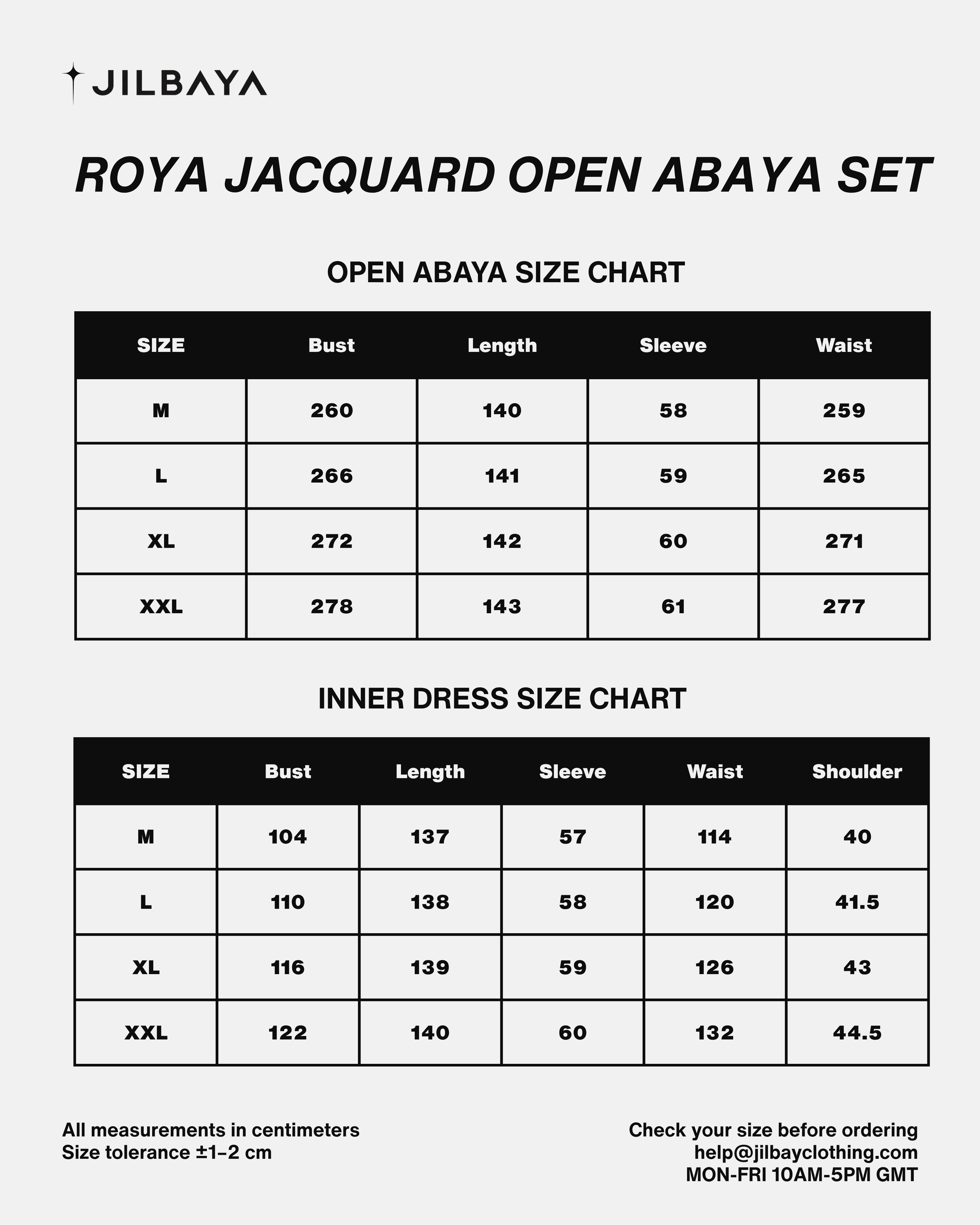 Roya Jacquard Open Abaya Set JILBAYA