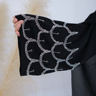 Abaya with Beaded Embroidered Cuffs JILBAYA
