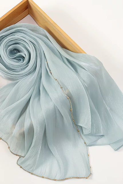 Chiffon Gold Beaded Hijab JILBAYA