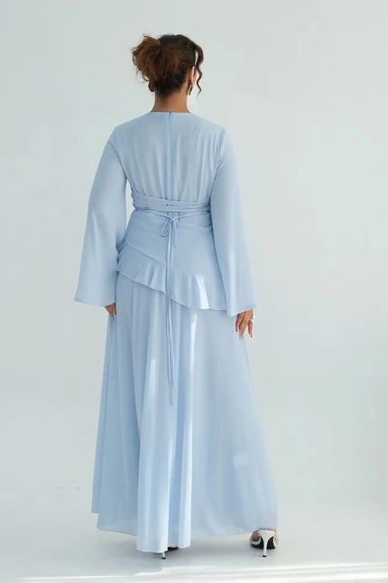 Chiffon Long Sleeve Dress Elegant Slim Fit JILBAYA