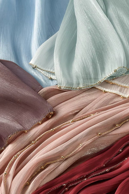 Chiffon Gold Beaded Hijab JILBAYA