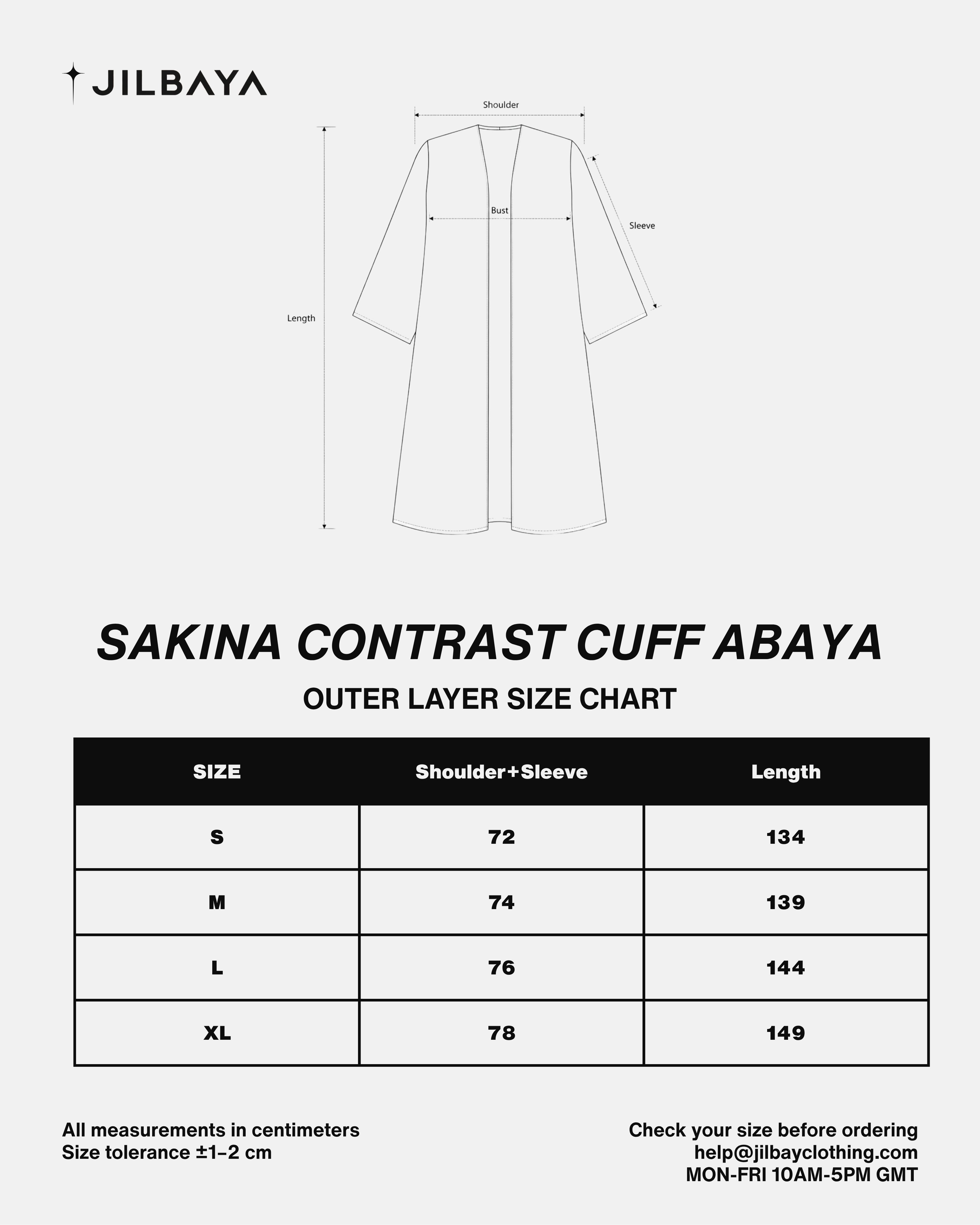 Sakina Contrast Cuff Abaya JILBAYA