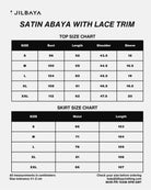 Satin Abaya with Lace Trim JILBAYA