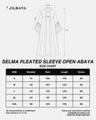 Selma Pleated Sleeve Open Abaya JILBAYA