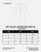 Sky Blue Jacquard Abaya JILBAYA
