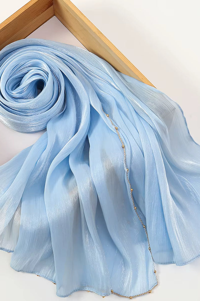 Chiffon Gold Beaded Hijab JILBAYA