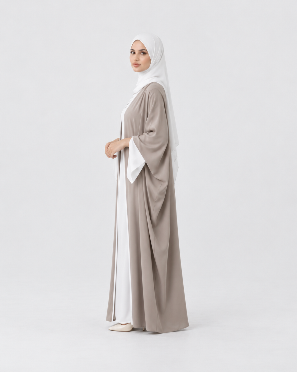Sakina Contrast Cuff Abaya JILBAYA