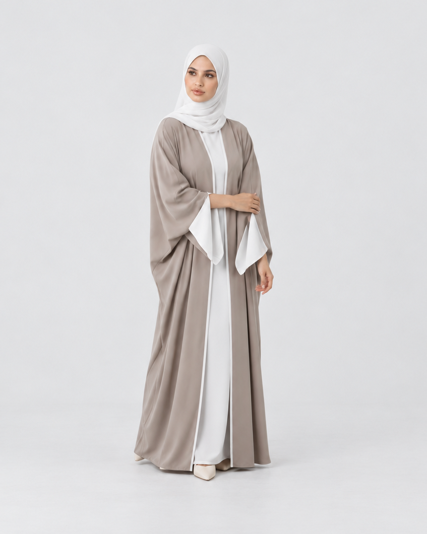 Sakina Contrast Cuff Abaya JILBAYA