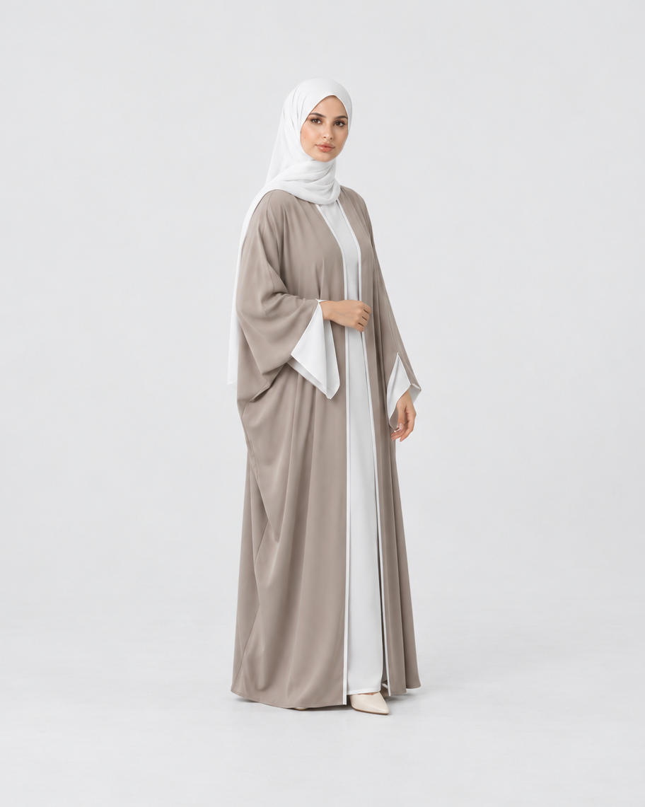 Sakina Contrast Cuff Abaya JILBAYA