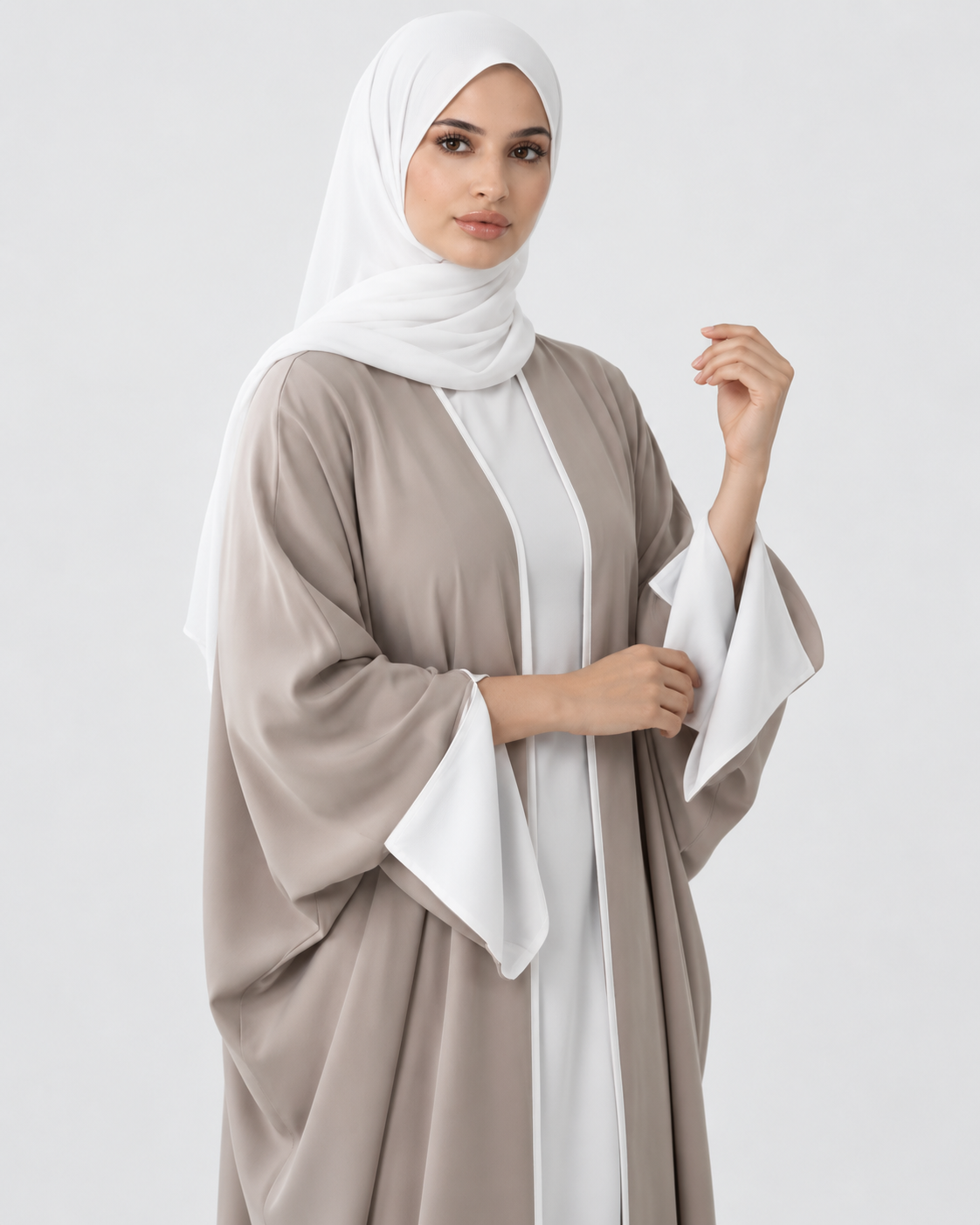 Sakina Contrast Cuff Abaya JILBAYA