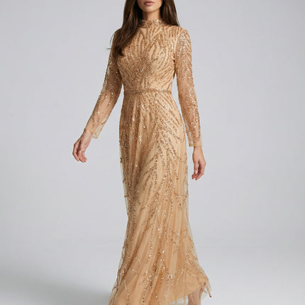 Aurelia Hand-Embellished Tulle Gown JILBAYA