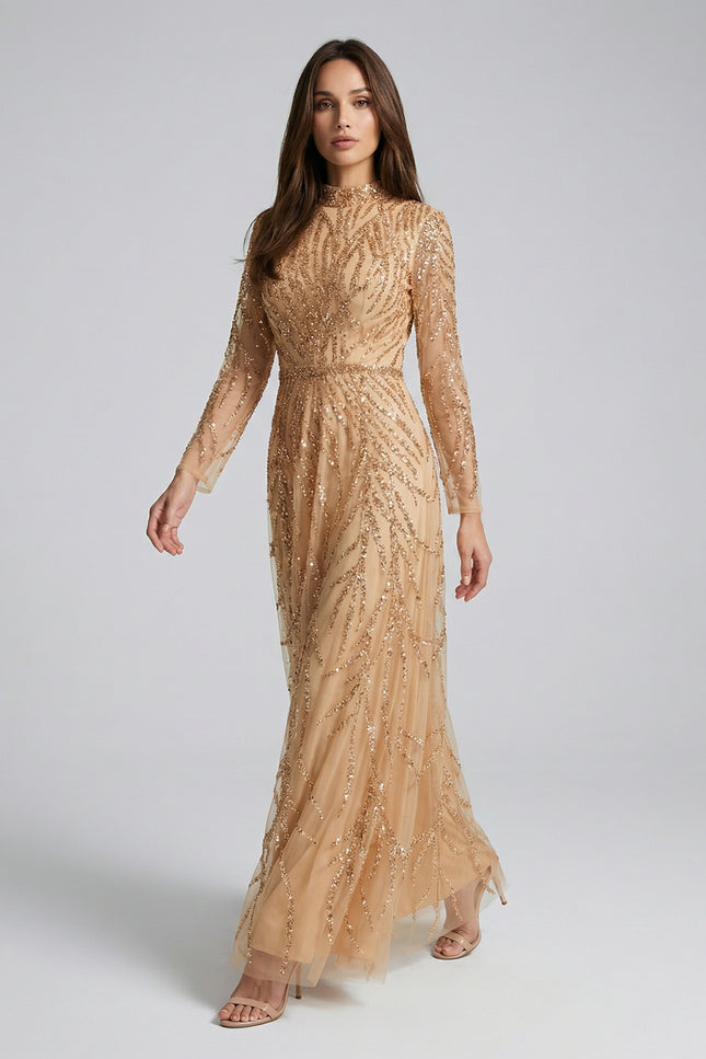 Aurelia Hand-Embellished Tulle Gown JILBAYA