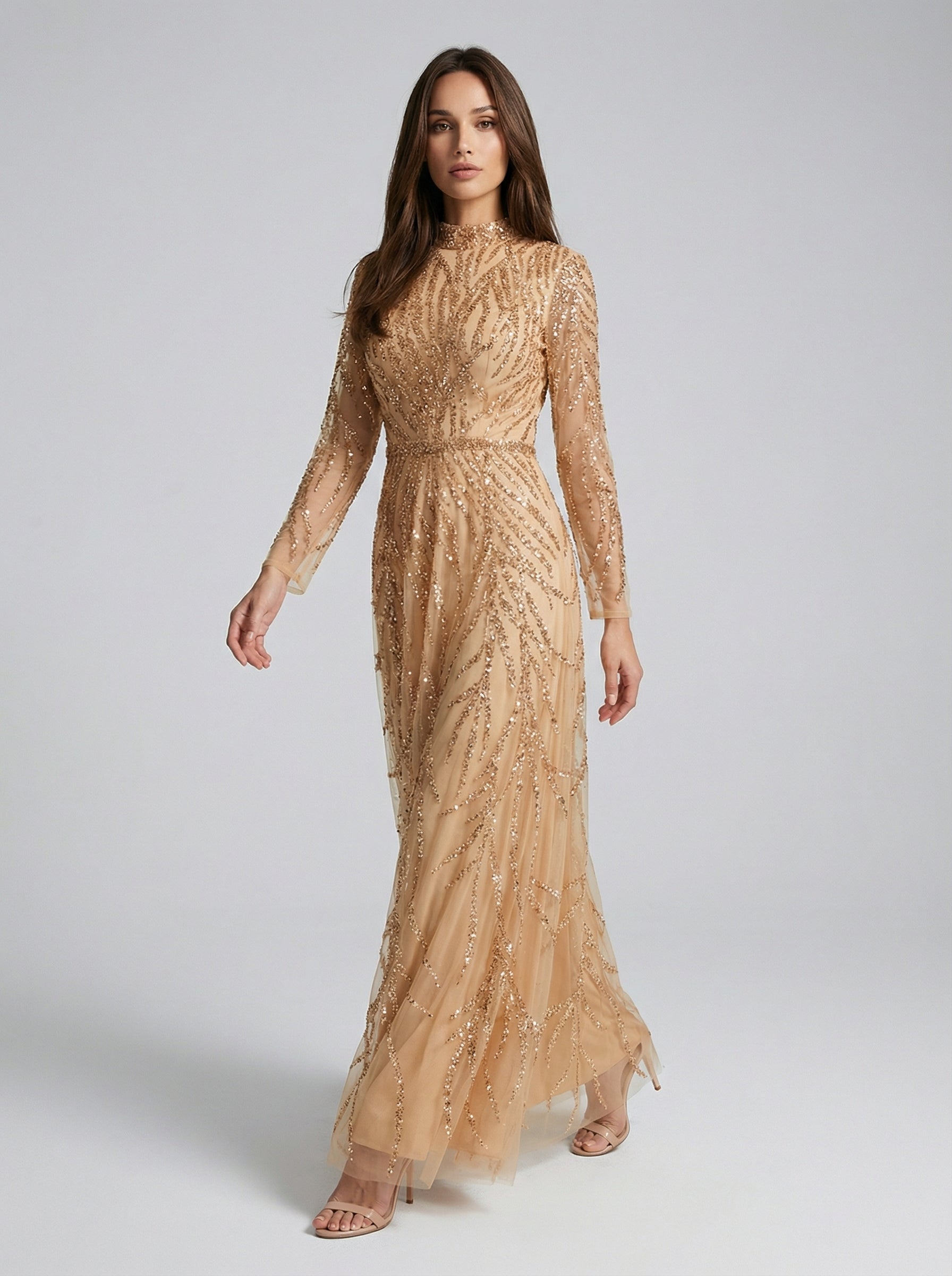 Aurelia Hand-Embellished Tulle Gown JILBAYA